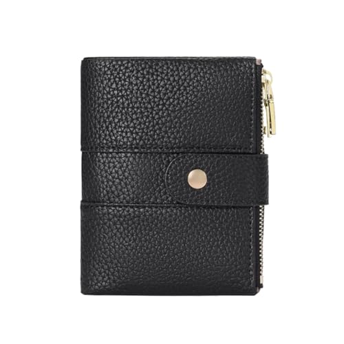 Lejdi Kleine Geldbörsen Geldklammern for Damen Kartenetuis aus echtem Leder Geldbörsen Handtaschen Geld-Organizer(Black) von Lejdi