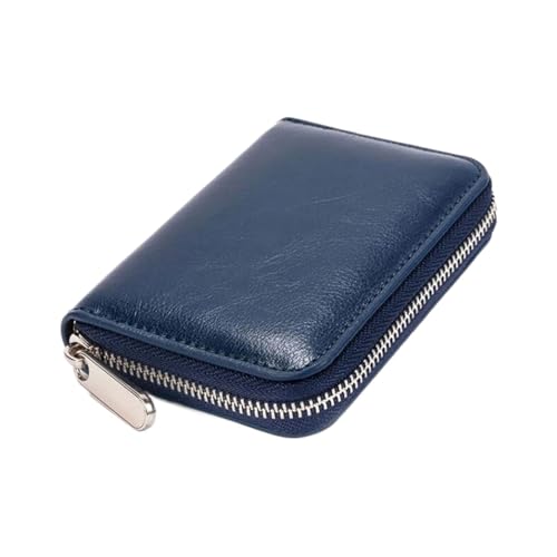 Lejdi Kleine Handtaschen Damen Geldklammern Geldbörsen Echtleder Kartenetuis Geldbörsen Geld Organizer(Blue) von Lejdi
