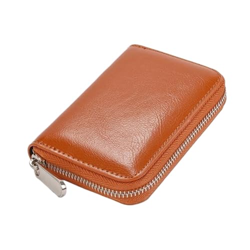 Lejdi Kleine Handtaschen Damen Geldklammern Geldbörsen Echtleder Kartenetuis Geldbörsen Geld Organizer(Brown) von Lejdi