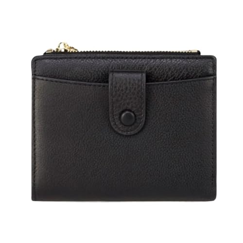 Lejdi Kleine Kartenetuis Geldklammern for Damen Geldbörsen aus echtem Leder Handtaschen Geld-Organizer(Black) von Lejdi