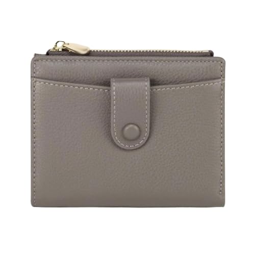 Lejdi Kleine Kartenetuis Geldklammern for Damen Geldbörsen aus echtem Leder Handtaschen Geld-Organizer(Gray) von Lejdi
