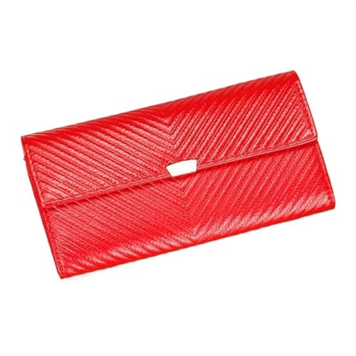 Lejdi Lange Geldklammern for Damen, Handtaschen, Geldbörsen, Kartenetuis, echtes Leder, Abendtaschen, Geldbörsen(Red) von Lejdi