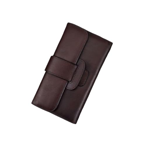 Lejdi Retro-Damen-Geldscheinklammern, Business-Geldbörsen, Abendtaschen, Kartenetuis aus Rindsleder, echtes Leder, Geldbörsen (Color : Brown) von Lejdi