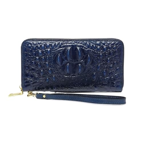 Lejdi Retro-Damen-Geldscheinklammern, Geldbörsen, Business-Handtaschen, Kartenetuis, Münzbörsen, Geld-Organizer aus echtem Leder (Color : Blue) von Lejdi