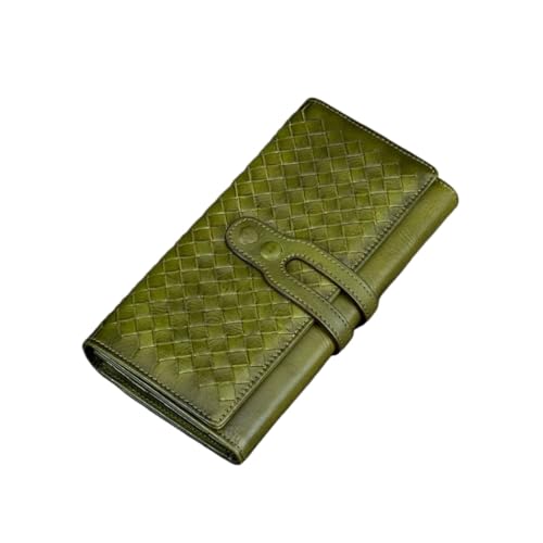 Lejdi Retro Damen Geldscheinklammern Geldbörsen Rindsleder Kartenetuis Echtes Leder Geldbörsen Business Handtaschen (Color : Green) von Lejdi