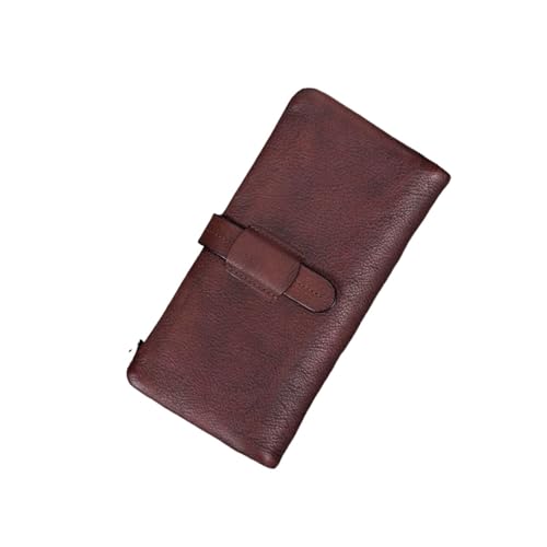 Lejdi Retro-Geldscheinklammern for Damen, Business-Geldbörsen, Handtaschen aus echtem Leder, Geldbörsen, Kartenetuis aus Rindsleder (Color : Brown) von Lejdi