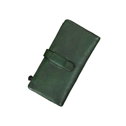 Lejdi Retro-Geldscheinklammern for Damen, Business-Geldbörsen, Handtaschen aus echtem Leder, Geldbörsen, Kartenetuis aus Rindsleder (Color : Green) von Lejdi