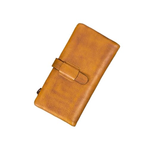 Lejdi Retro-Geldscheinklammern for Damen, Business-Geldbörsen, Handtaschen aus echtem Leder, Geldbörsen, Kartenetuis aus Rindsleder (Color : Yellow) von Lejdi