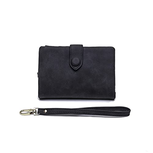 LekLai Kartenhalter-Geldbörse, Kreditkartenetui, Herren-Damen-Leder-Clutch-Handgelenk-Geldbörse, Business-Aufbewahrung, wasserdichte Clutch, Kartenhalter-Geldbörse, Blau (Color : Black) von LekLai