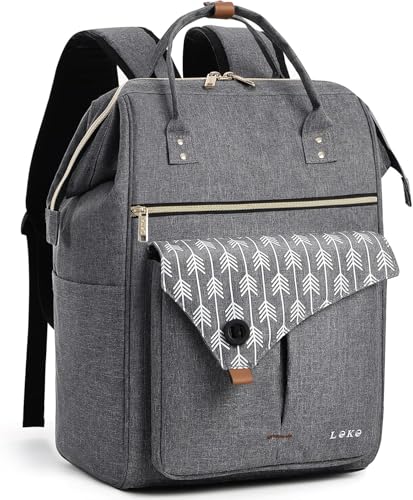 Lekesky Rucksack Damen Schultasche mit Laptopfach & Anti Diebstahl Tasche, 17.3 Zoll Laptop Rucksack Arbeitsrucksack Daypack von Lekesky