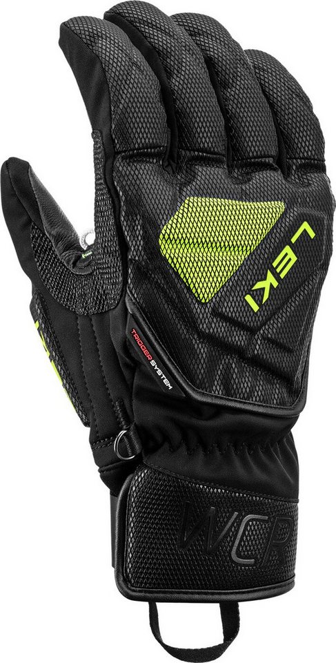 Leki Skihandschuhe WCR C-Tech 3D schwarz-gelb von Leki