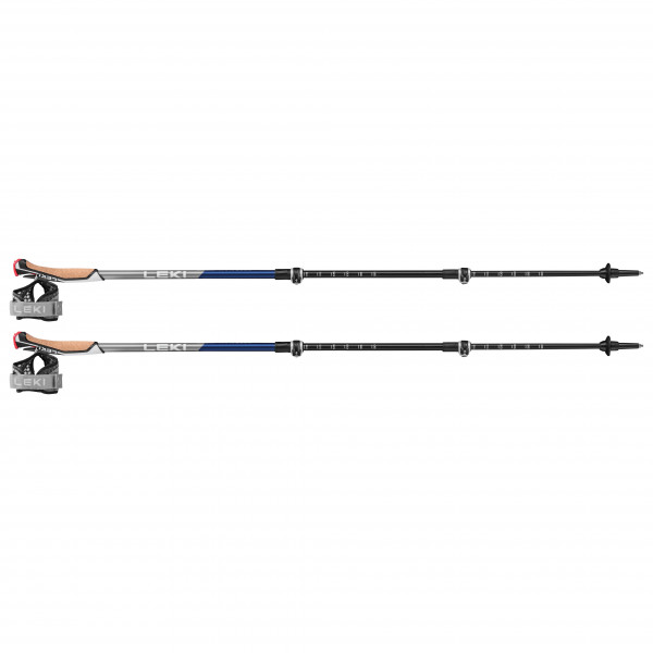 Leki - Traveller Carbon - Nordic Walking Stöcke Gr 90 - 130 cm blau/weiß von Leki