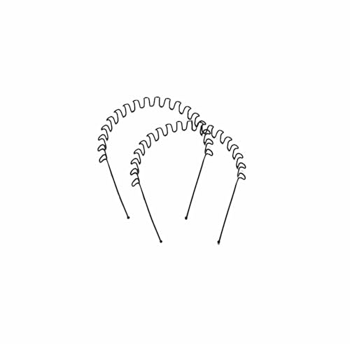 Zickzack-Haarband für Herren, 2 Stück, Mikrofaser-Spiralbürsten, Schwarz Zickzack-Haarband für Herren, 2 Stück, Mikrofaser-Spiralbürsten, Schwarz von Lekshika