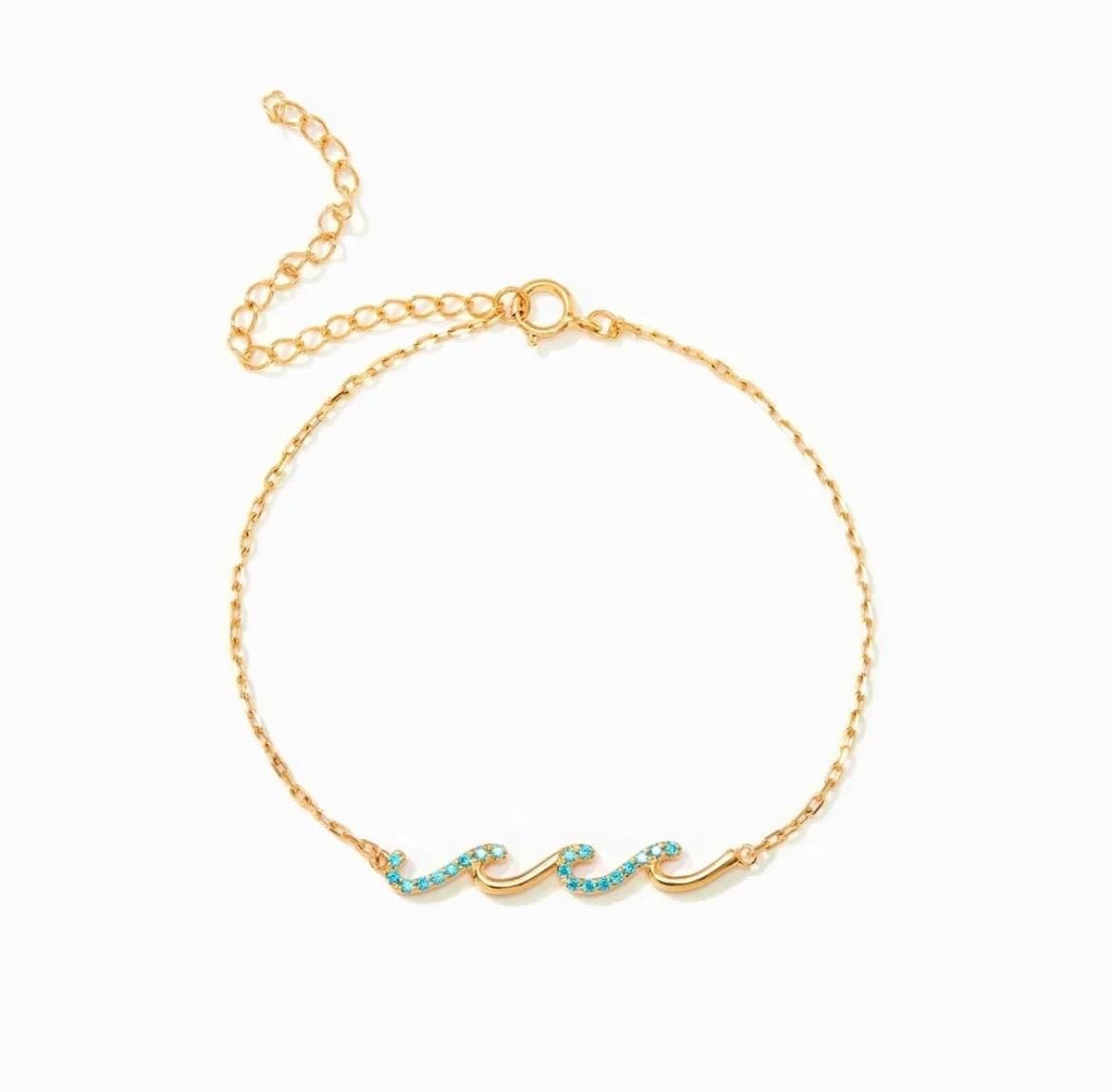 Ocean Waves Wellen Meer Armkette Armband Schmuck Vergoldet Gold 14K Geschenkidee Vitamin Sea Urlaub Weihnachtsgeschenk Geburtstag Geschenk Ocean Waves Wellen Meer Armkette Armband Schmuck Vergoldet Gold 14K Geschenkidee Vitamin Sea Urlaub Weihnachtsgeschenk Geburtstag Geschenk von LeleShopDE
