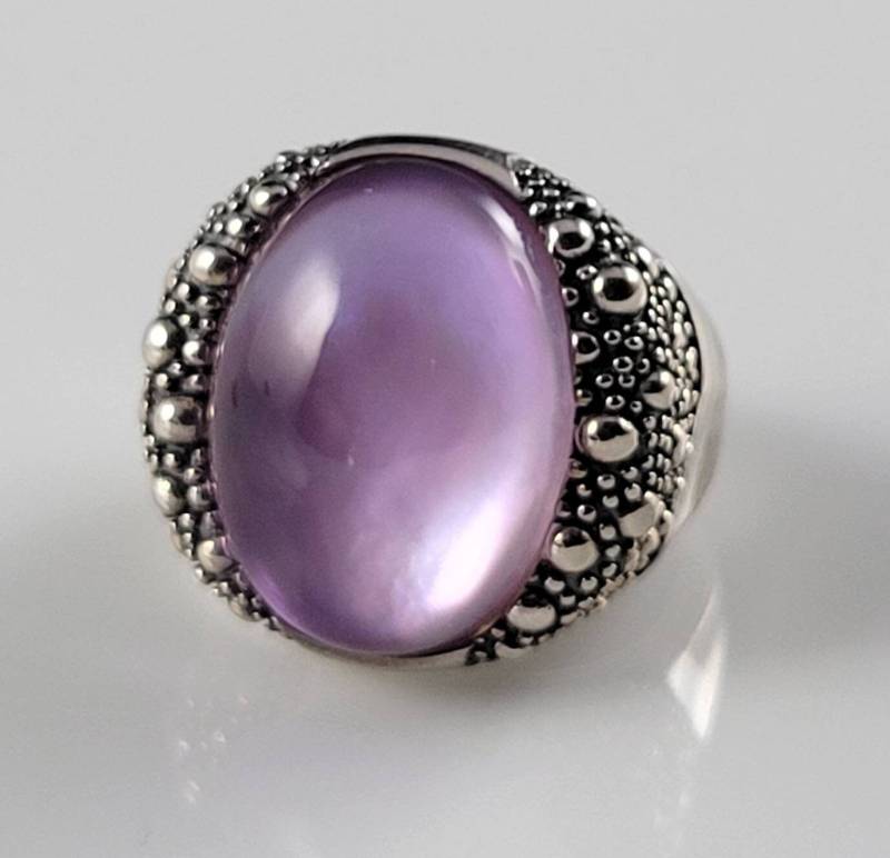 Michael Dawkins Sternennacht Perlmutt Sterling Silber Ring von LelenaPeacock