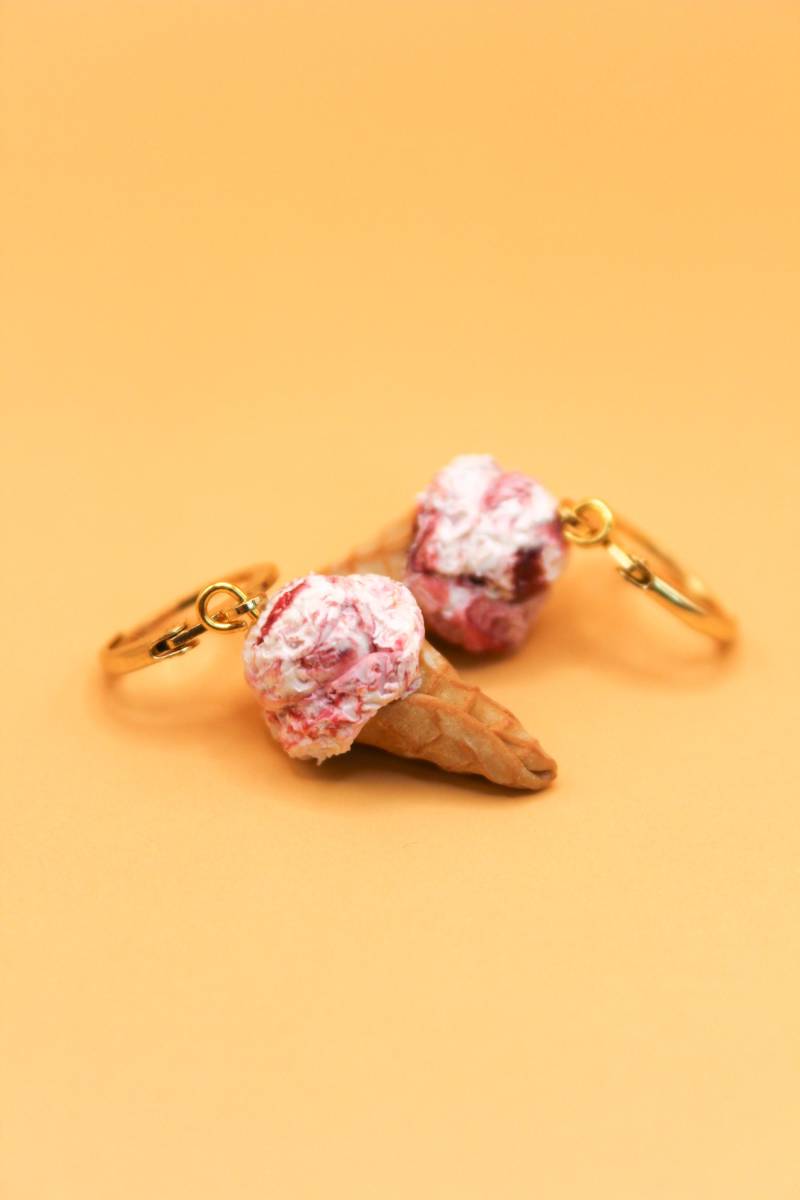 Ohrringe „Eistüte" Aus Modelliermasse/ Miniaturfood/Sommer Icecream Ohrringe „Eistüte" Aus Modelliermasse/ Miniaturfood/Sommer Icecream von LelesClay