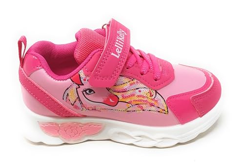 Lelli Kelly Einhorn Schuhe Manuela LKAA4490 Farbe Fuchsia und Rosa Sohle aus stoßdämpfendem Gummi, fuchsia, 28 EU von Lelli Kelly