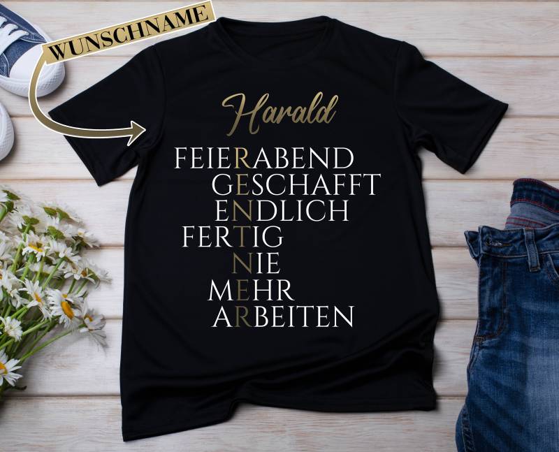 Geschenk Rente/Verabschiedung Rentner Rentnergeschenk Zur Ruhestand Personalisierbar Wunschname von LelocShop