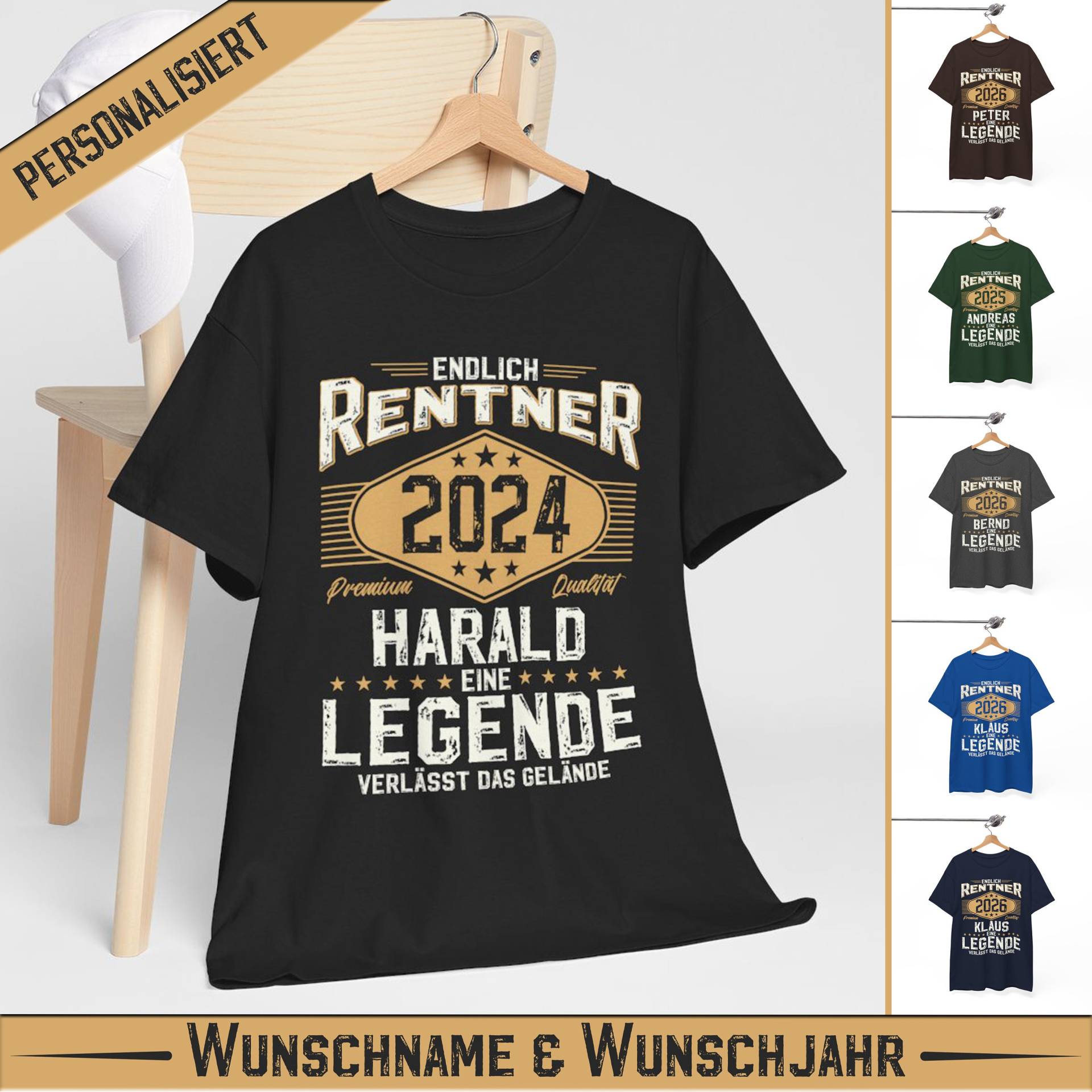 Geschenk Rente/Verabschiedung Rentner Rentnergeschenk Zur Ruhestand Personalisierbar Wunschname von LelocShop