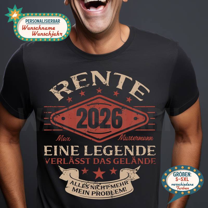 Geschenk Rente 2025 2026/ Verabschiedung Rentner/Rentnergeschenk Ruhestand Personalisierbar Wunschname von LelocShop