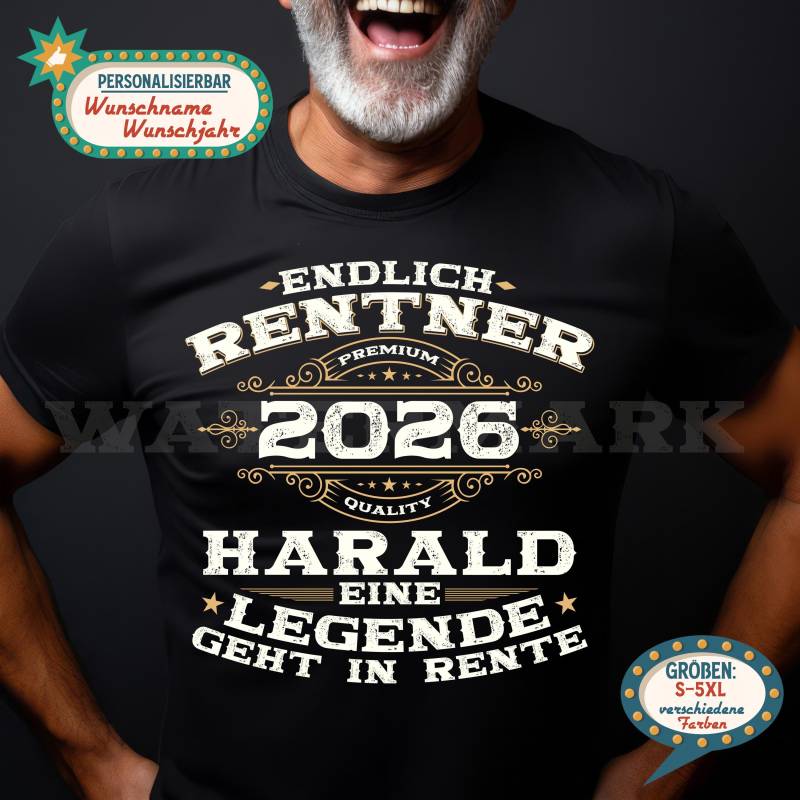 Geschenk Rente 2026/ Verabschiedung Rentner/Rentnergeschenk Ruhestand Personalisierbar Wunschname von LelocShop