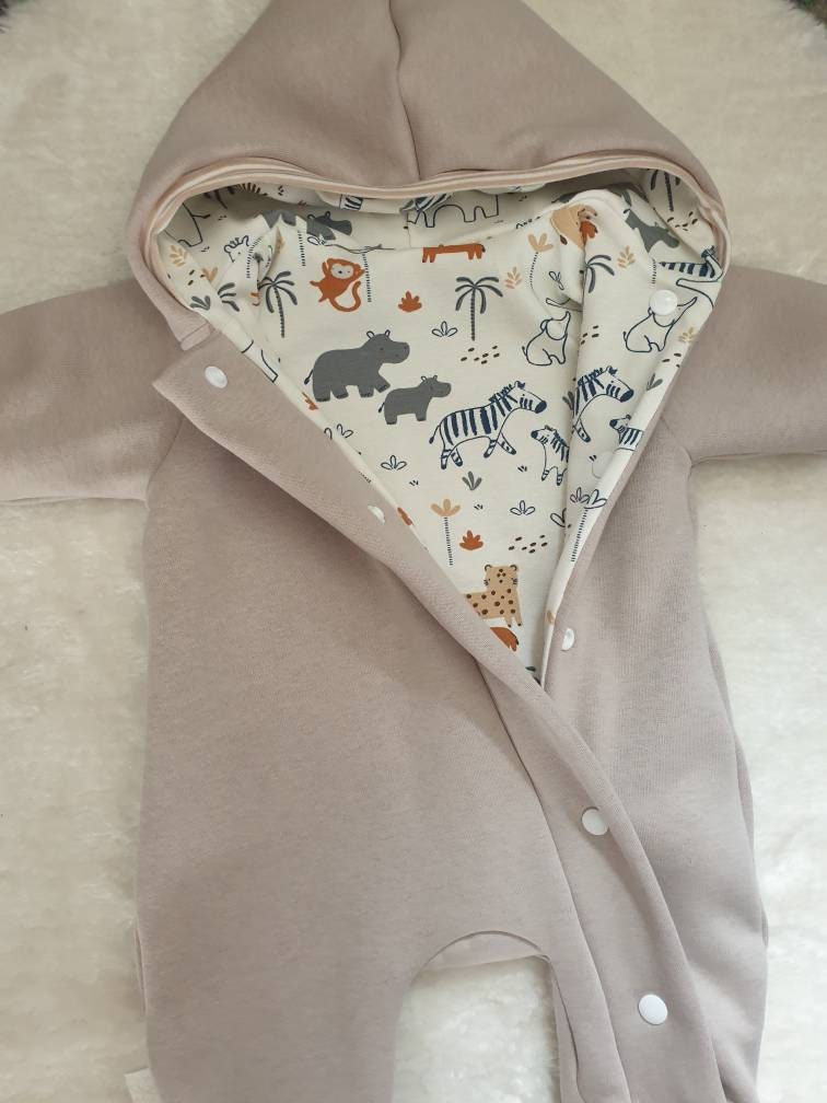 Overall Sand Beige Winteranzug von Lelomihandmade