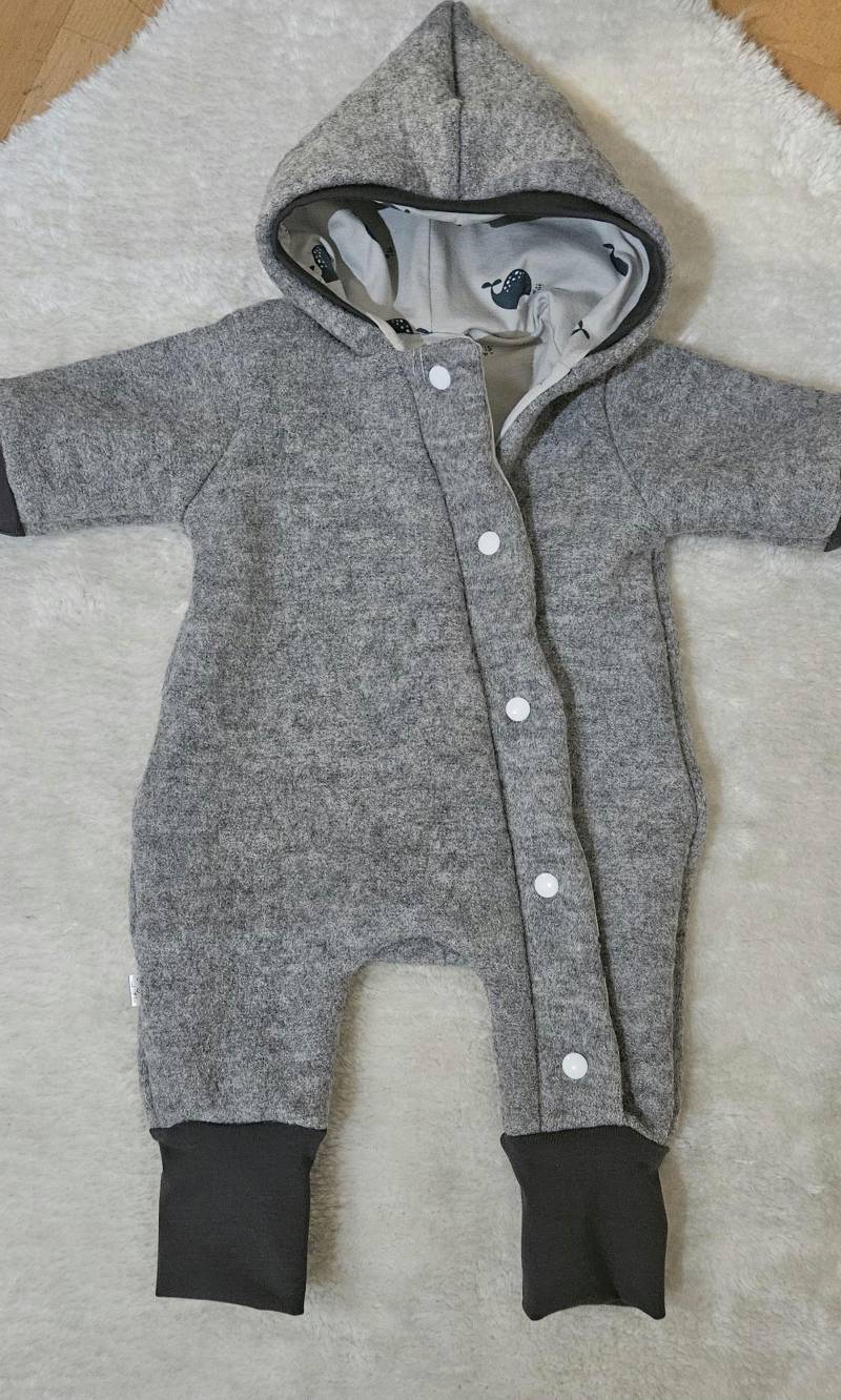 Walkloden Overall Hellgrau Kleine Wale von Lelomihandmade