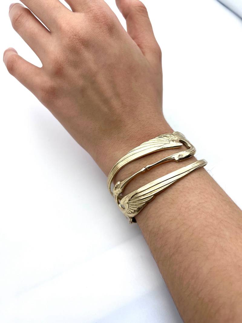 Jugendstil Kranich Armband in Bronze Jugendstil Kranich Armband in Bronze von LelongDesigns