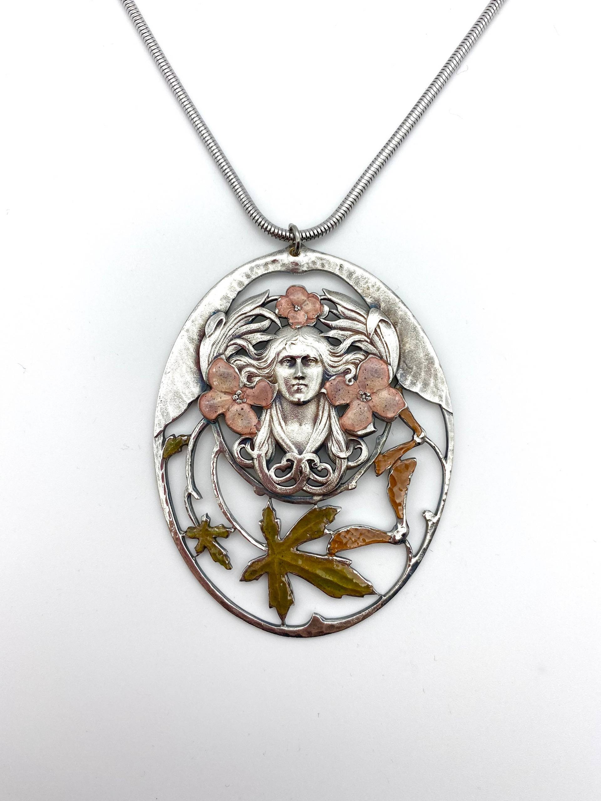 Sycamore Blatt Anhänger Mit Glas Emaille Sycamore Blatt Anhänger Mit Glas Emaille von LelongDesigns