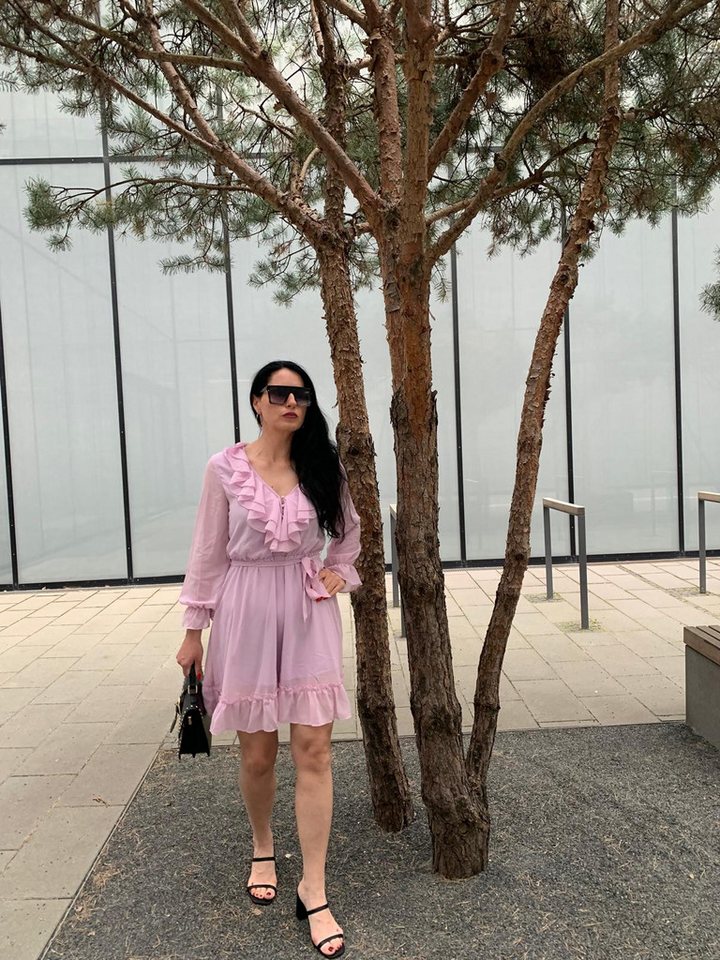 Lelü Fashion Babydollkleid Kleid mit Volants Rüschenbesatzung von Lelü Fashion