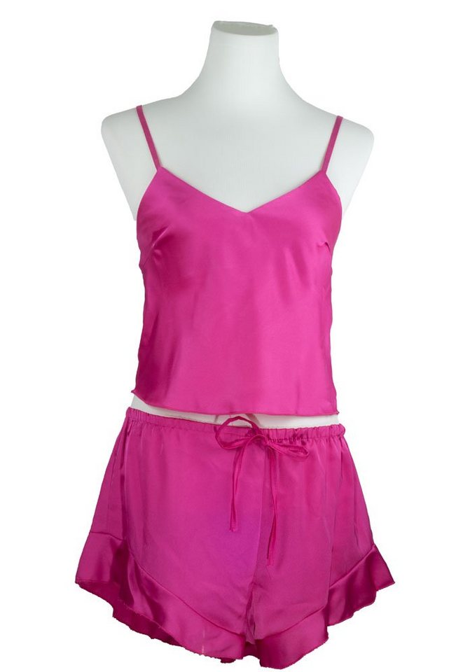 Lelü Fashion Freizeitanzug Zweiteiler Top & Shorty aus Satin von Lelü Fashion