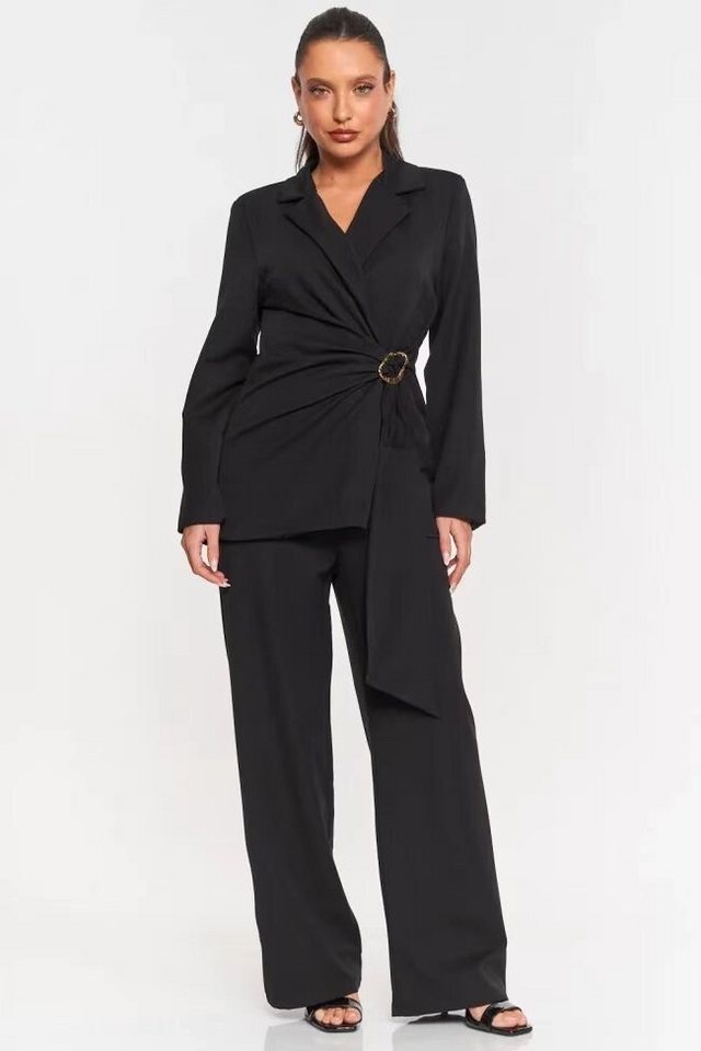 Lelü Fashion Hosenanzug festlicher Hosenanzug mit Goldschnalle von Lelü Fashion