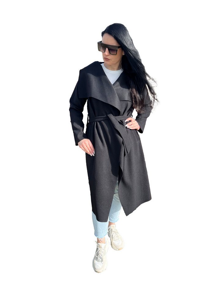 Lelü Fashion Langjacke Langer Mantel mit Bindeband von Lelü Fashion