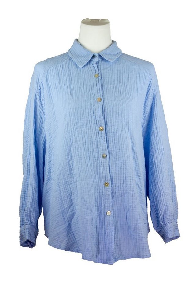 Lelü Fashion Longbluse Musselin Bluse mit V-Ausschnitt von Lelü Fashion