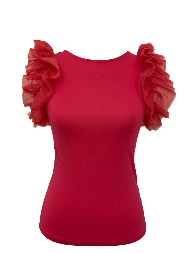 Lelü Fashion Rüschentop mit Rüschenbesatzung mit Rüschenbesatzung von Lelü Fashion