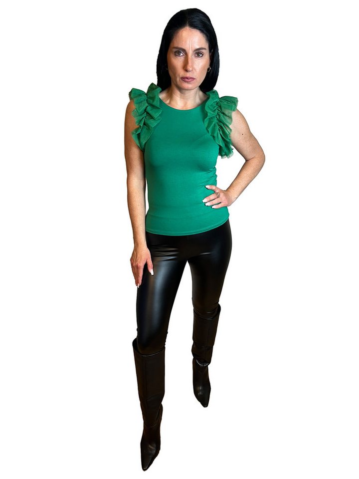 Lelü Fashion Rüschentop mit Rüschenbesatzung mit Rüschenbesatzung von Lelü Fashion