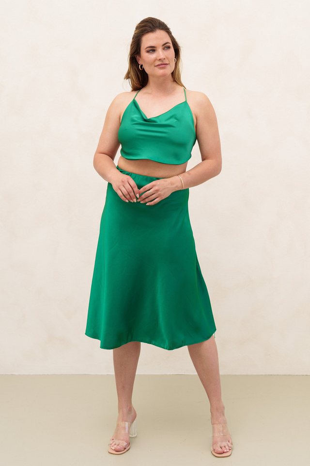 Lelü Fashion Satinrock Satinrock Ibiza mit elastischem Gummibund von Lelü Fashion