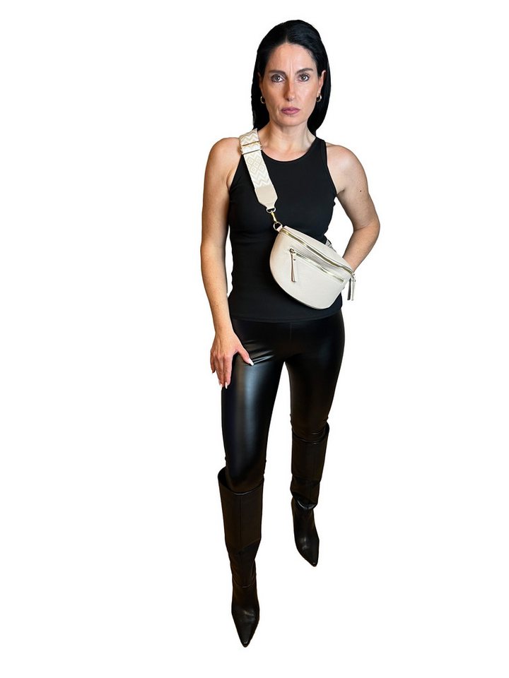 Lelü Fashion Umhängetasche Crossbody Bag, goldene Hardware von Lelü Fashion