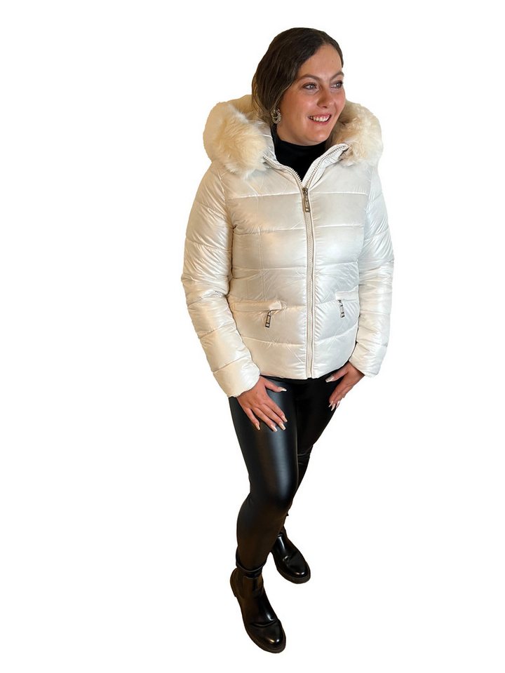 Lelü Fashion Winterjacke mit Kunstpelz mit abnehmbarer Kapuze, mit Kunstfell von Lelü Fashion