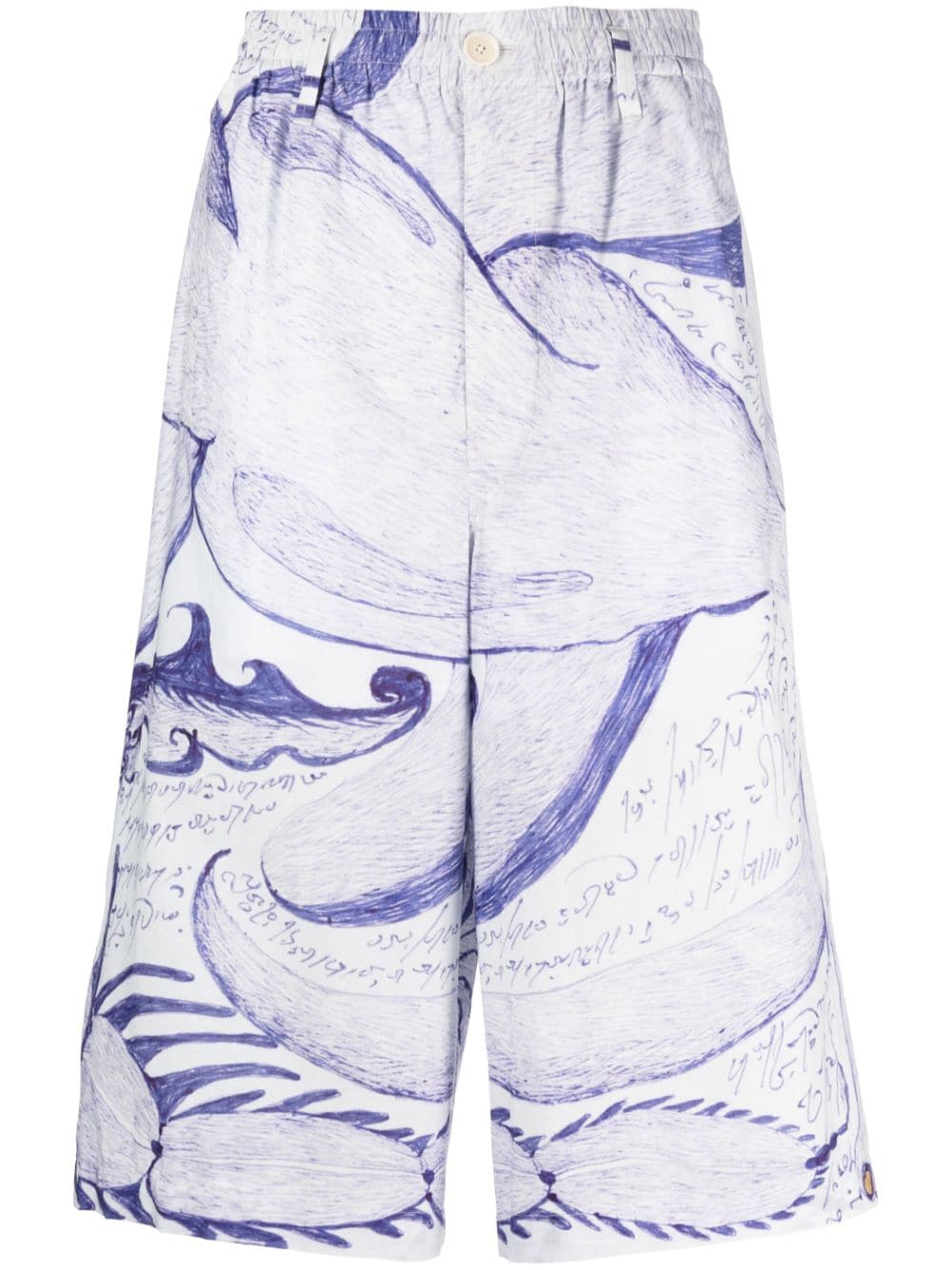 LEMAIRE Shorts mit grafischem Print - Weiß von LEMAIRE