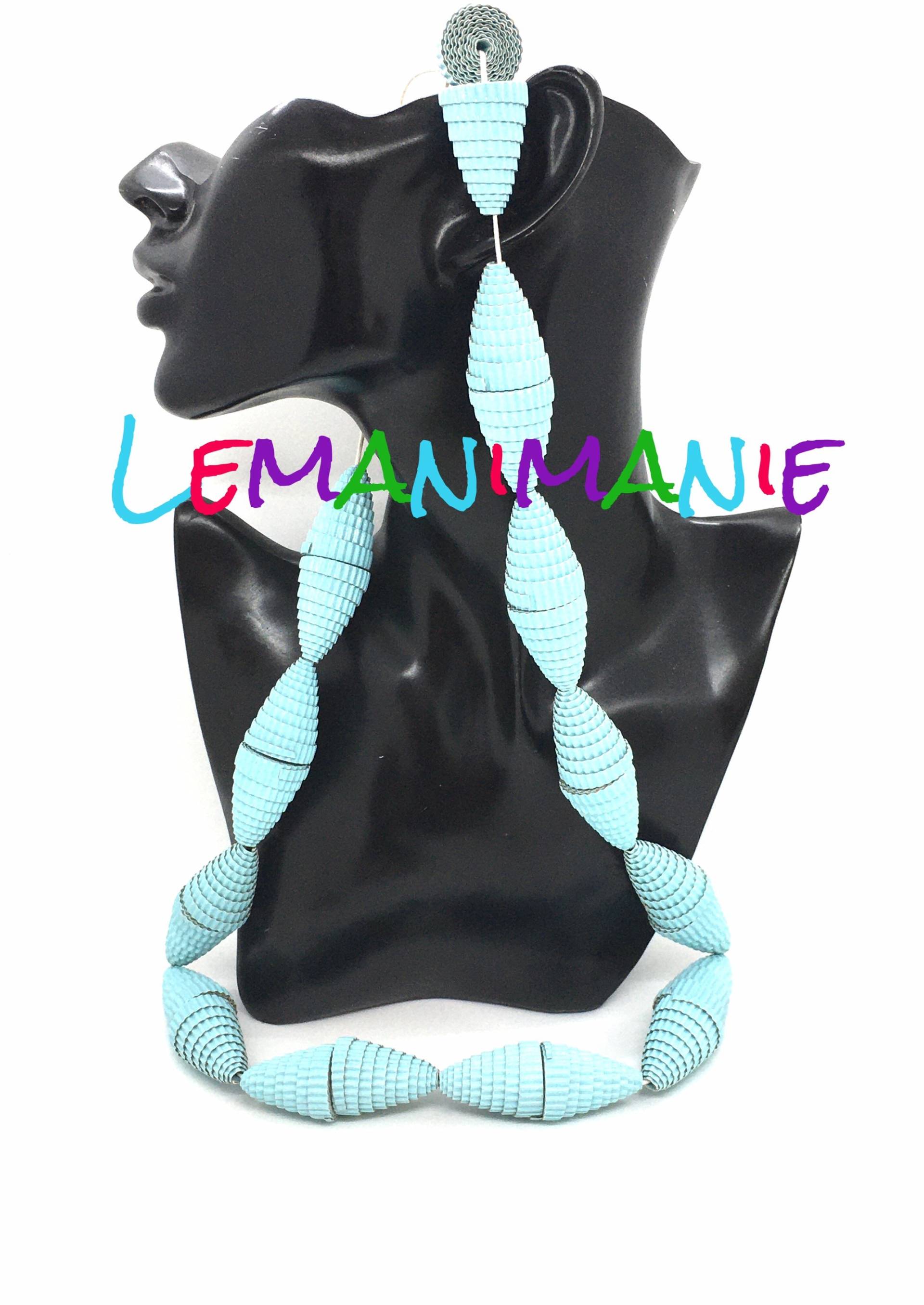 Blaue Halskette Papierkette Blaue Halskette Papierkette von Lemanimanie
