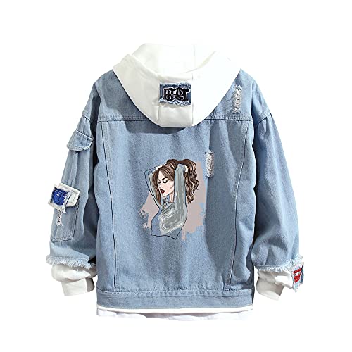 Mädchen mit Style Jeansjacke Damen Jeansjacke Button Down Y2K Fashion Hoodie für Teen Girls Teen von Lemany