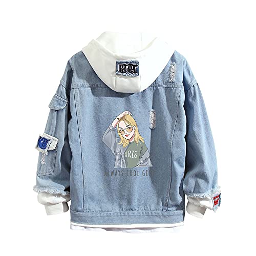 Mädchen mit Style Jeansjacke Damen Jeansjacke Button Down Y2K Fashion Hoodie für Teen Girls Teen von Lemany