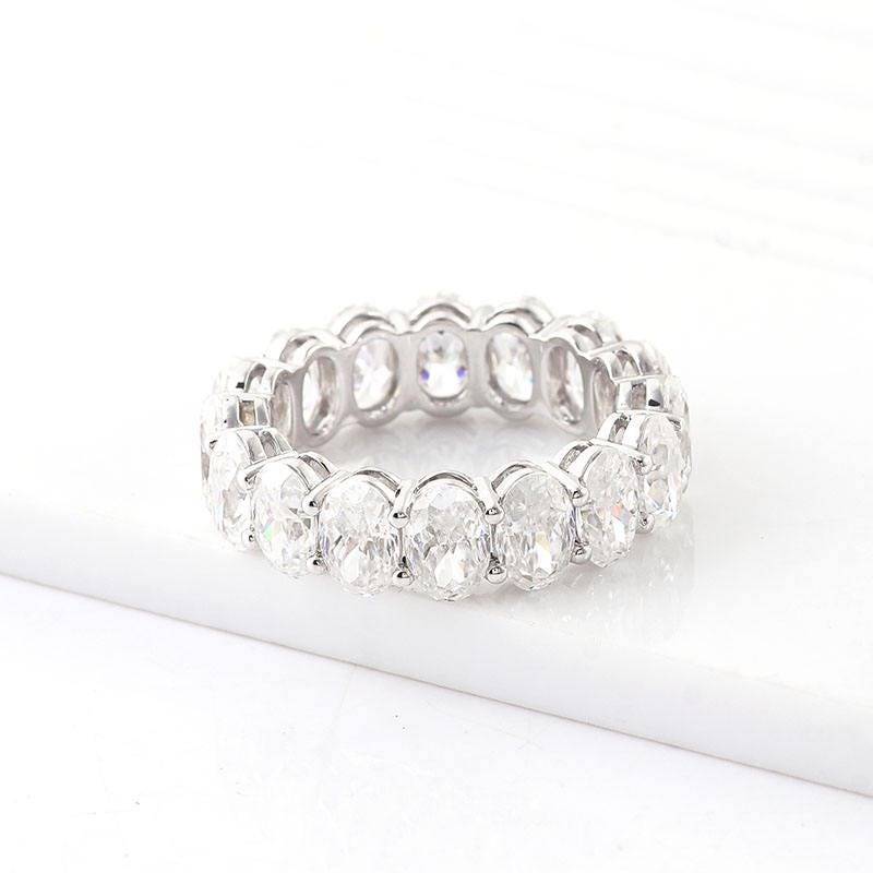 Silber Ovalschliff Ring - 925 Vergoldet Def Moissanit Silber Ovalschliff Ring - 925 Vergoldet Def Moissanit von Lemarjewellers