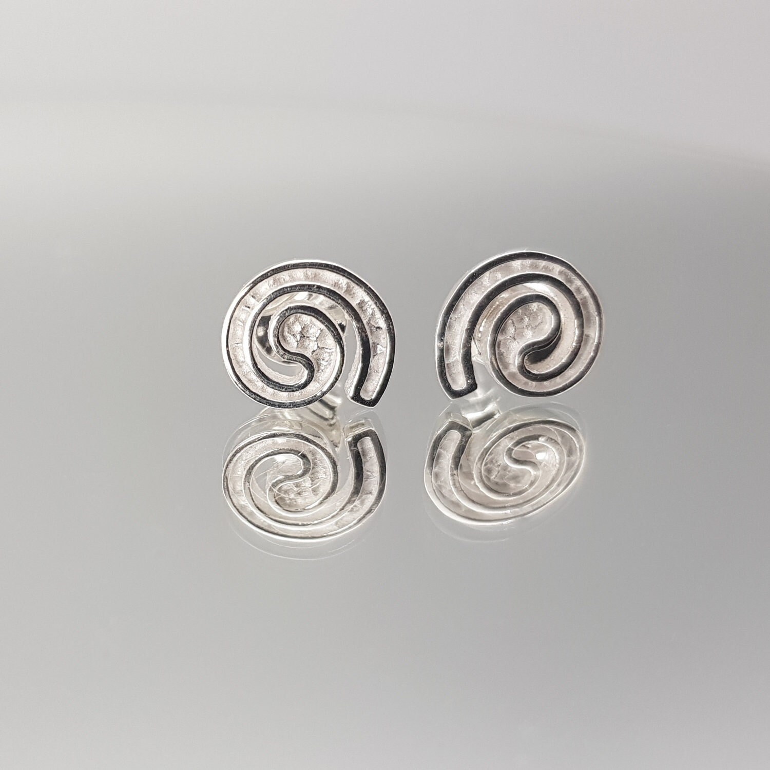 Ohrstecker Silber Spiralen Massiv Sterlingsilber Ohrstecker Silber Spiralen Massiv Sterlingsilber von LemasBling