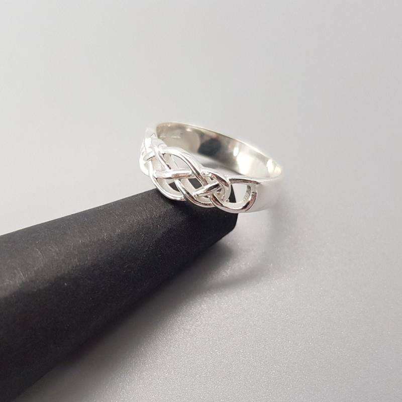 Ring Silber Flechtmuster Vorne Sterlingsilber von LemasBling