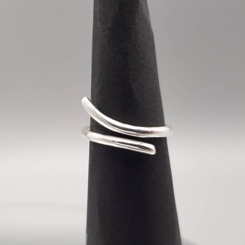 Ring Silber Geschwungen Glänzend Sterlingsilber von LemasBling