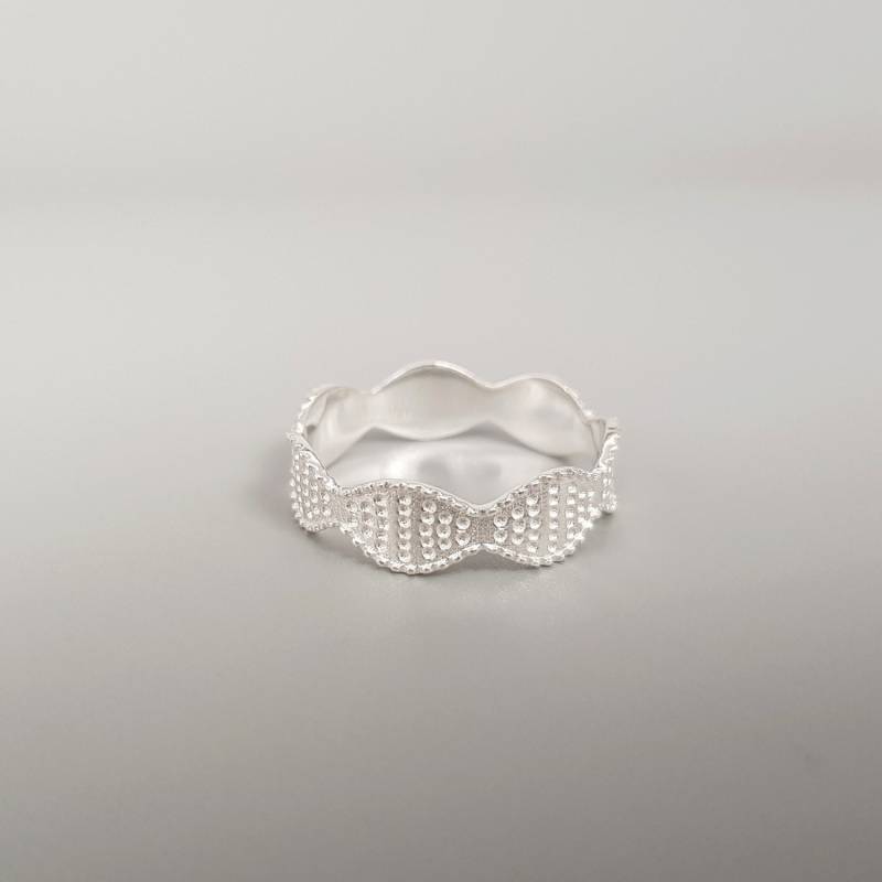 Ring Silber Glänzend Gestreifte Ovale Sterlingsilber Ring Silber Glänzend Gestreifte Ovale Sterlingsilber von LemasBling
