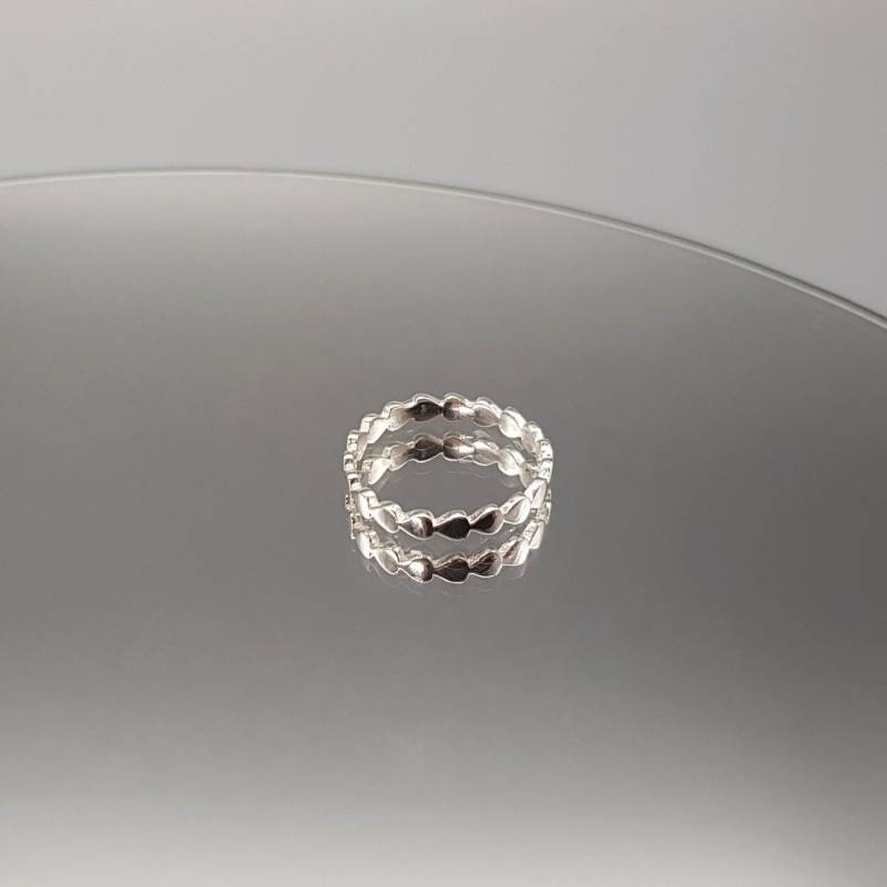 Ring Silber Glänzend Stilisierte Herzen Sterlingsilber Ring Silber Glänzend Stilisierte Herzen Sterlingsilber von LemasBling