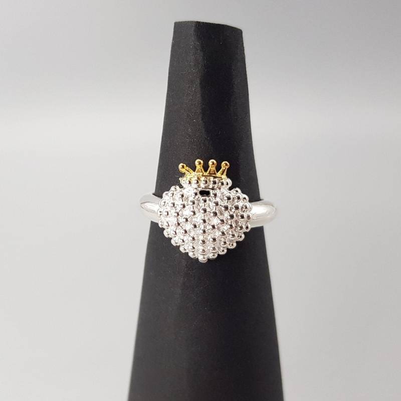 Ring Silber Herz Mit Krone Sterlingsilber von LemasBling